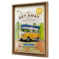 nostalgic-art-volkswagen-vw-bulli-let-s-get-away-targa-in-metallo-30x40-cm image 6