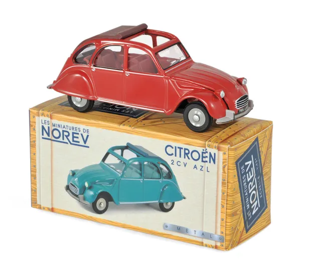 norev-citro-n-2cv-azl-1968-modellino-auto-1-43-rouge-corsaire image 1