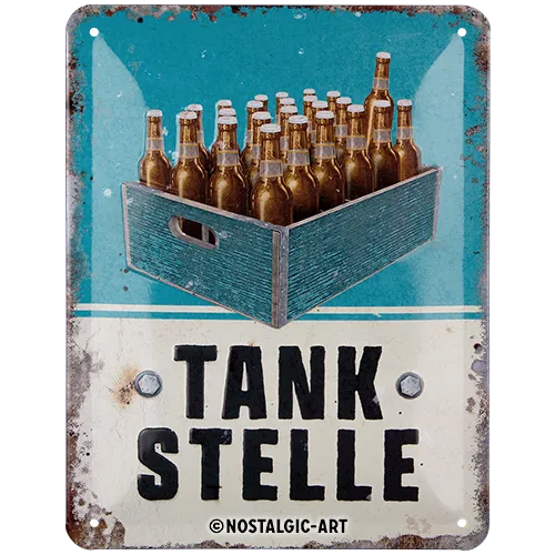 nostalgic-art-tankstelle-bier-targa-in-metallo-15x20-cm image 1
