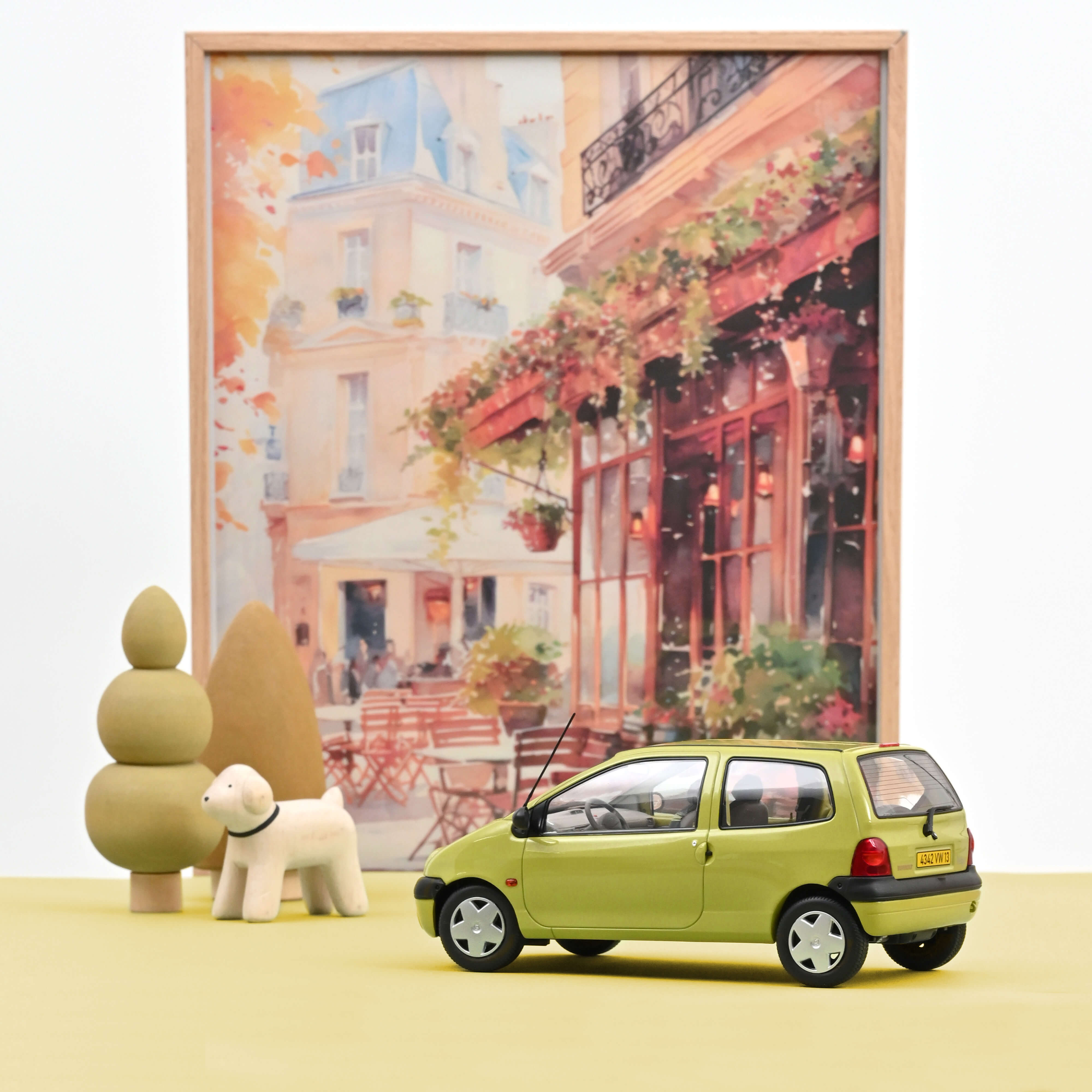 norev-renault-twingo-1998-modellino-1-18-giallo-anice image 2