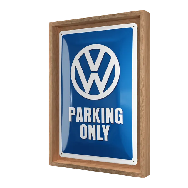 nostalgic-art-vw-parking-only-cornice-n-frame-m-edition-24x33-5-cm image 1