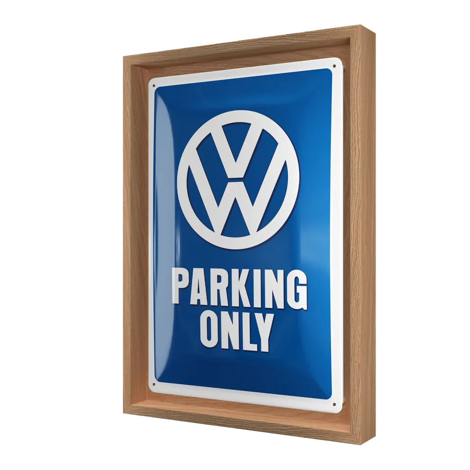 nostalgic-art-vw-parking-only-cornice-n-frame-m-edition-24x33-5-cm image 1