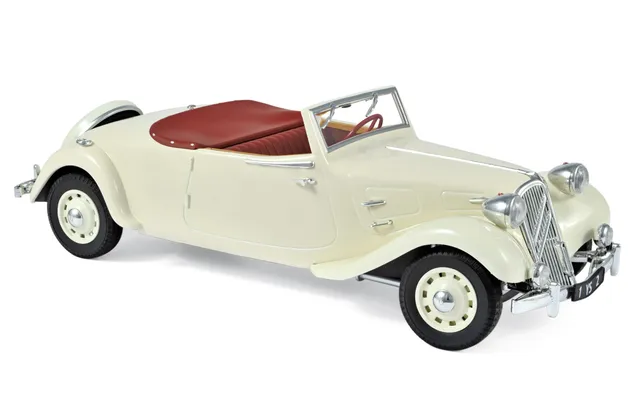 norev-citro-n-traction-avant-11-b-cabriolet-1939-crema-1-18-modellino-auto-die-c image 1