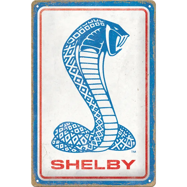 nostalgic-art-shelby-cobra-snake-targa-in-metallo-20x30-cm image 1