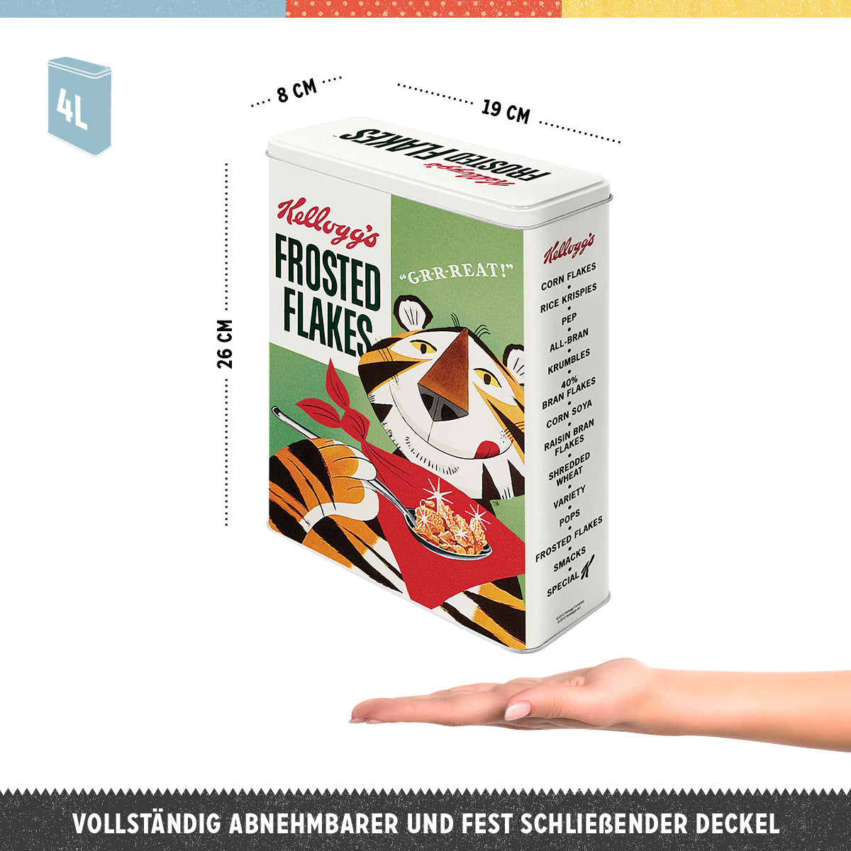 nostalgic-art-kellogg-s-frosted-flakes-tony-tiger-scatola-in-metallo-xl-4-litri image 2