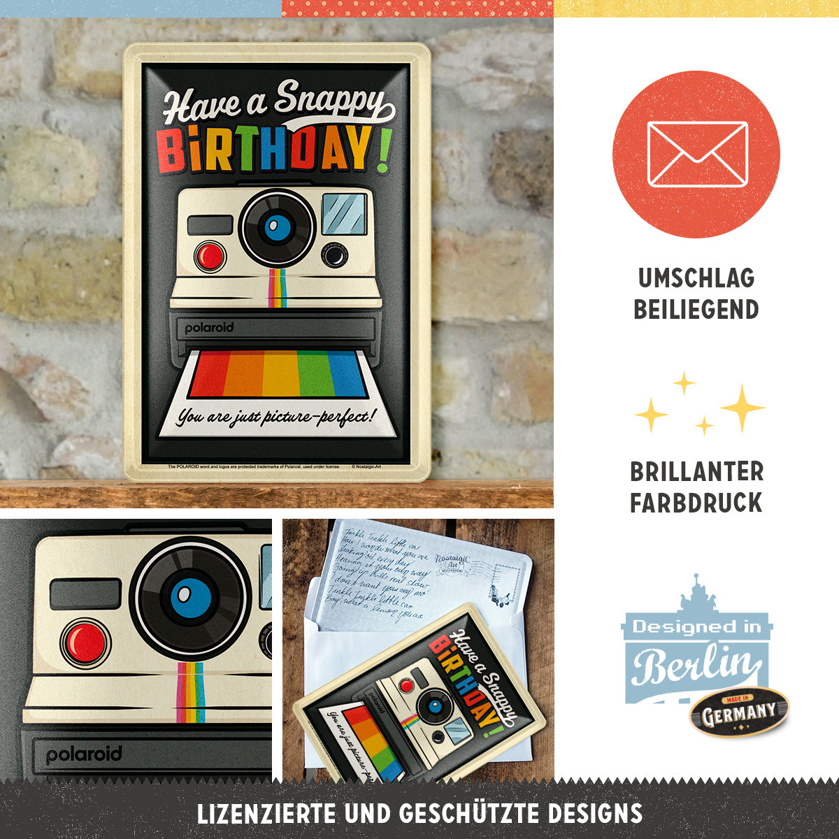 nostalgic-art-polaroid-snappy-birthday-card-in-metallo-10x14-cm image 3