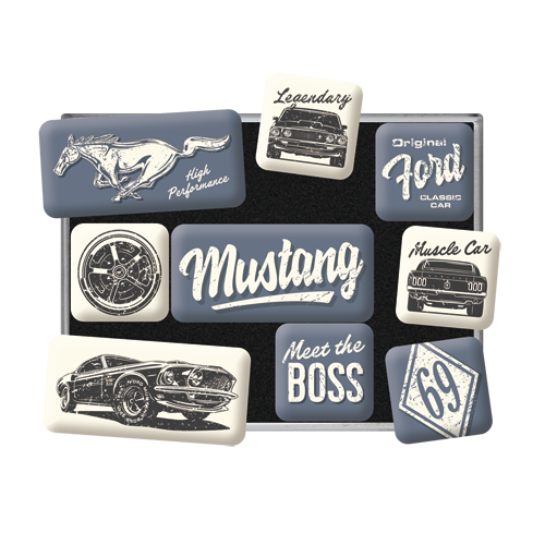 nostalgic-art-ford-mustang-the-boss-set-magneti-7x9-cm image 2