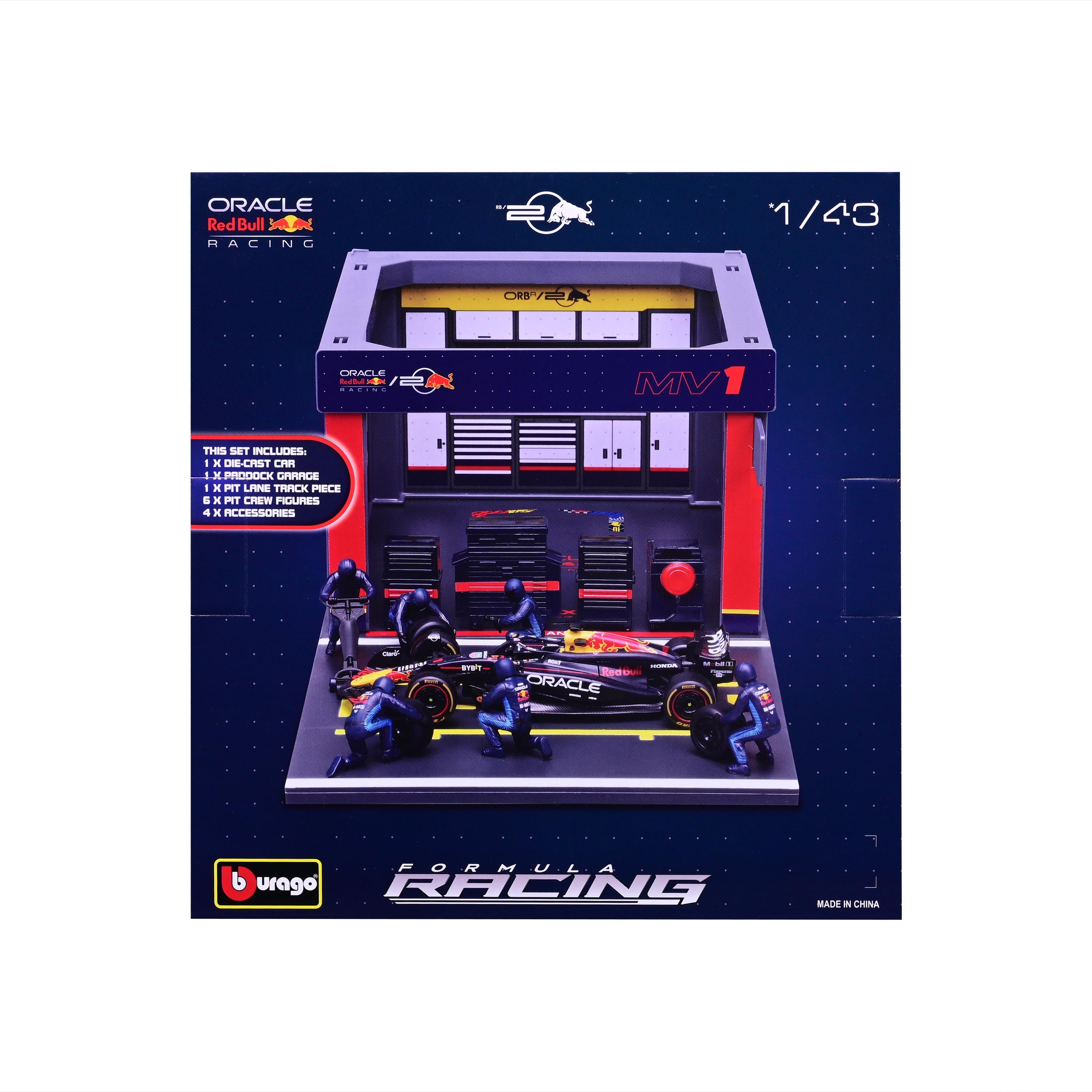 bburago-red-bull-pit-stop-rb20-1-max-verstappen-f1-2024-playset-diorama-scala-1- image 6