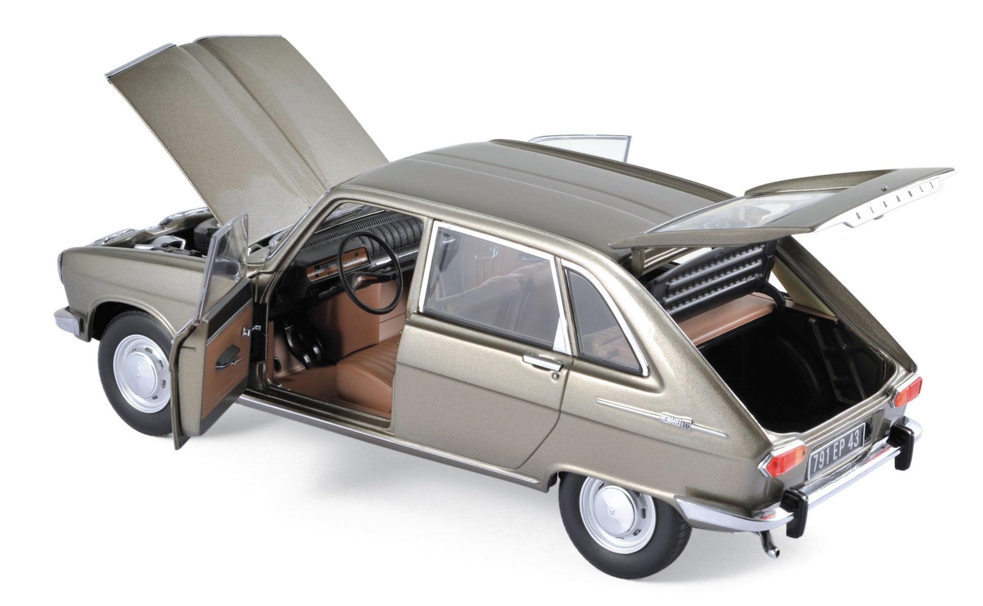 norev-renault-16-1969-beige-metallic-modellino-auto-1-18 image 1