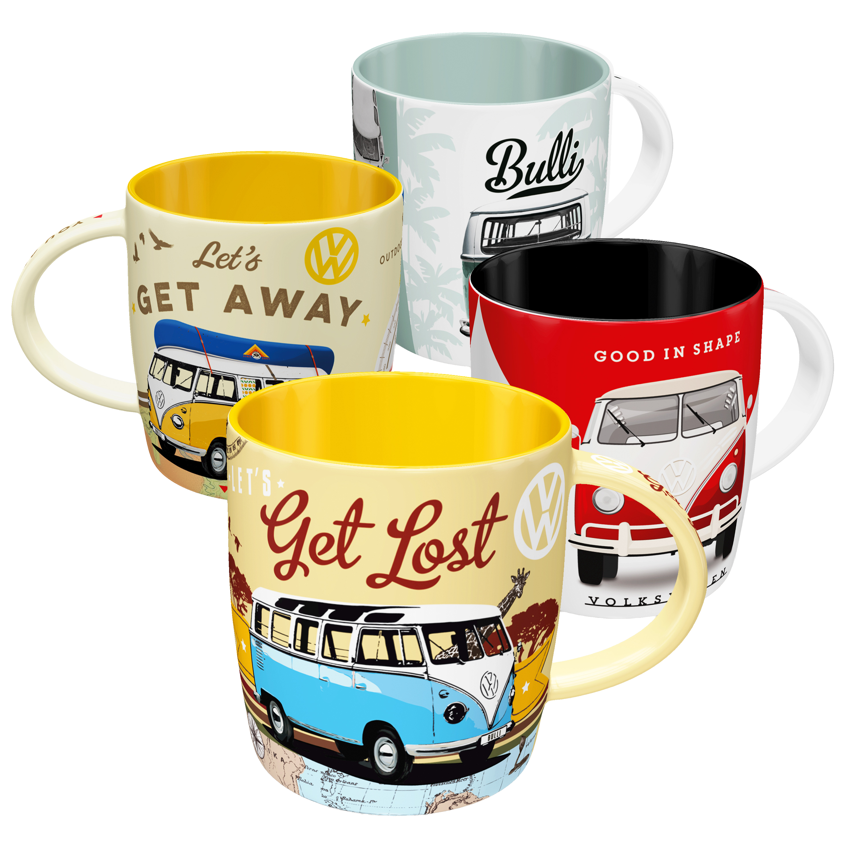 nostalgic-art-volkswagen-vw-bulli-roadtrip-set-4-tazze-ceramica-330-ml-con-giftb image 1