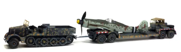 solido-famo-sd-kfz-9-avec-remorque-ah116-et-fuselage-messerschmitt-bf109-germany image 1
