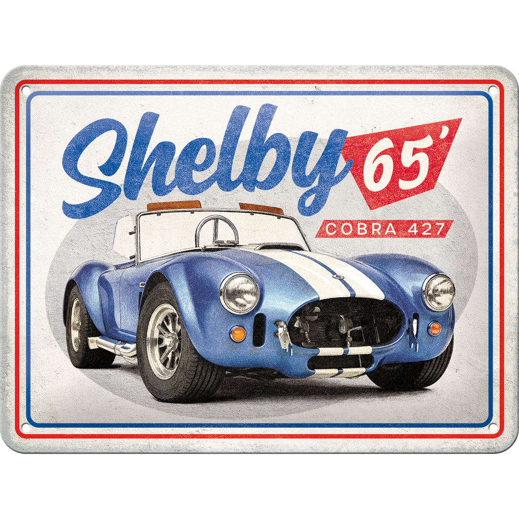 nostalgic-art-shelby-cobra-427-targa-in-metallo-15x20-cm image 1