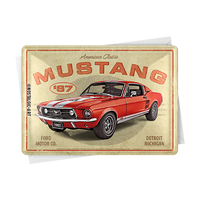 nostalgic-art-ford-mustang-gt-1967-red-metal-card-10x14-cm image 2