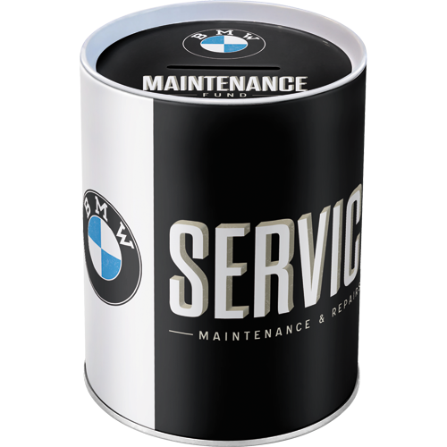 nostalgic-art-bmw-service-salvadanaio-in-metallo-1-litro-10x13-cm image 1