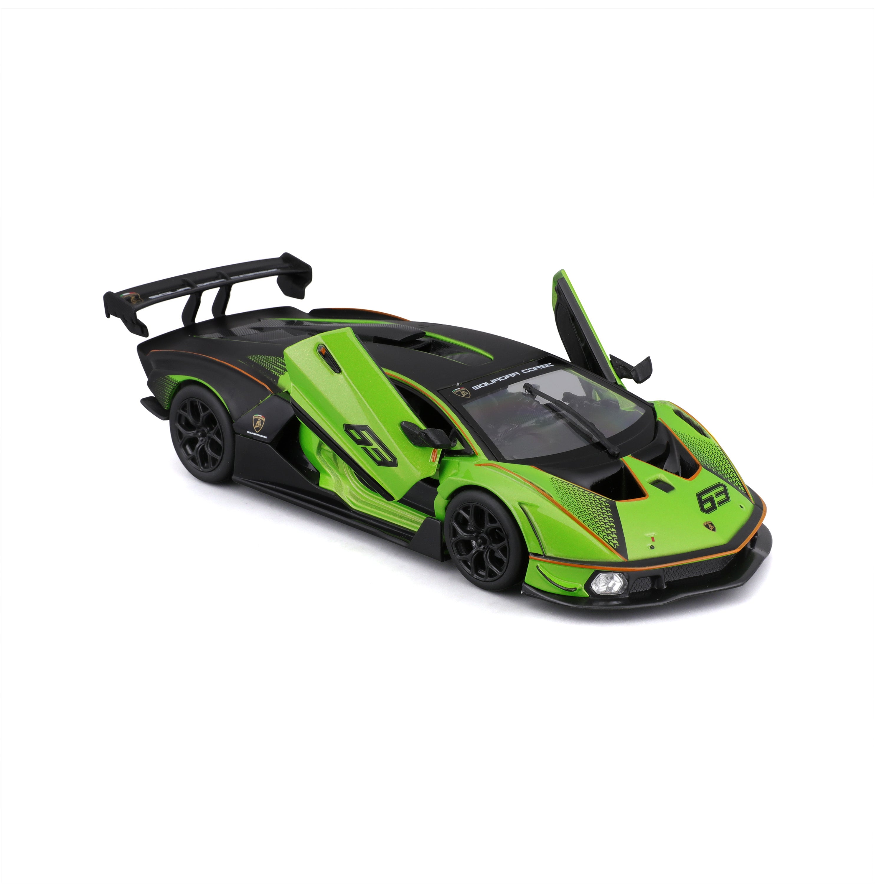 bburago-lamborghini-essenza-scv12-1-24-verde-e-nero-hypercar-race-diecast image 3