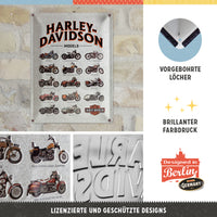 nostalgic-art-harley-davidson-model-chart-targa-in-metallo-30x40-cm image 4