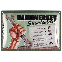 nostalgic-art-handwerker-stundenlohn-targa-in-metallo-20x30-cm image 2