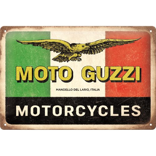 nostalgic-art-cartello-in-metallo-moto-guzzi-motorcycles-italia-targa-ufficiale- image 1