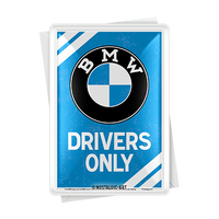nostalgic-art-bmw-drivers-only-metal-card-10x14-cm image 2