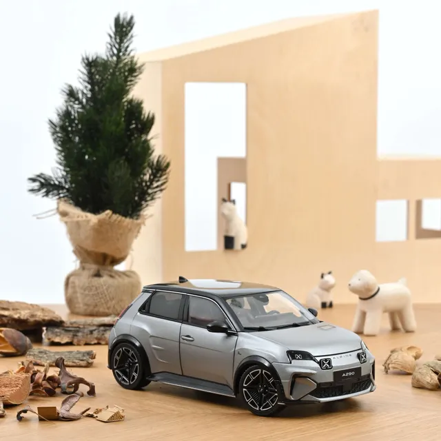 norev-alpine-a290-gt-2025-modellino-auto-1-18-grigio-tornade-matt-e-nero image 1