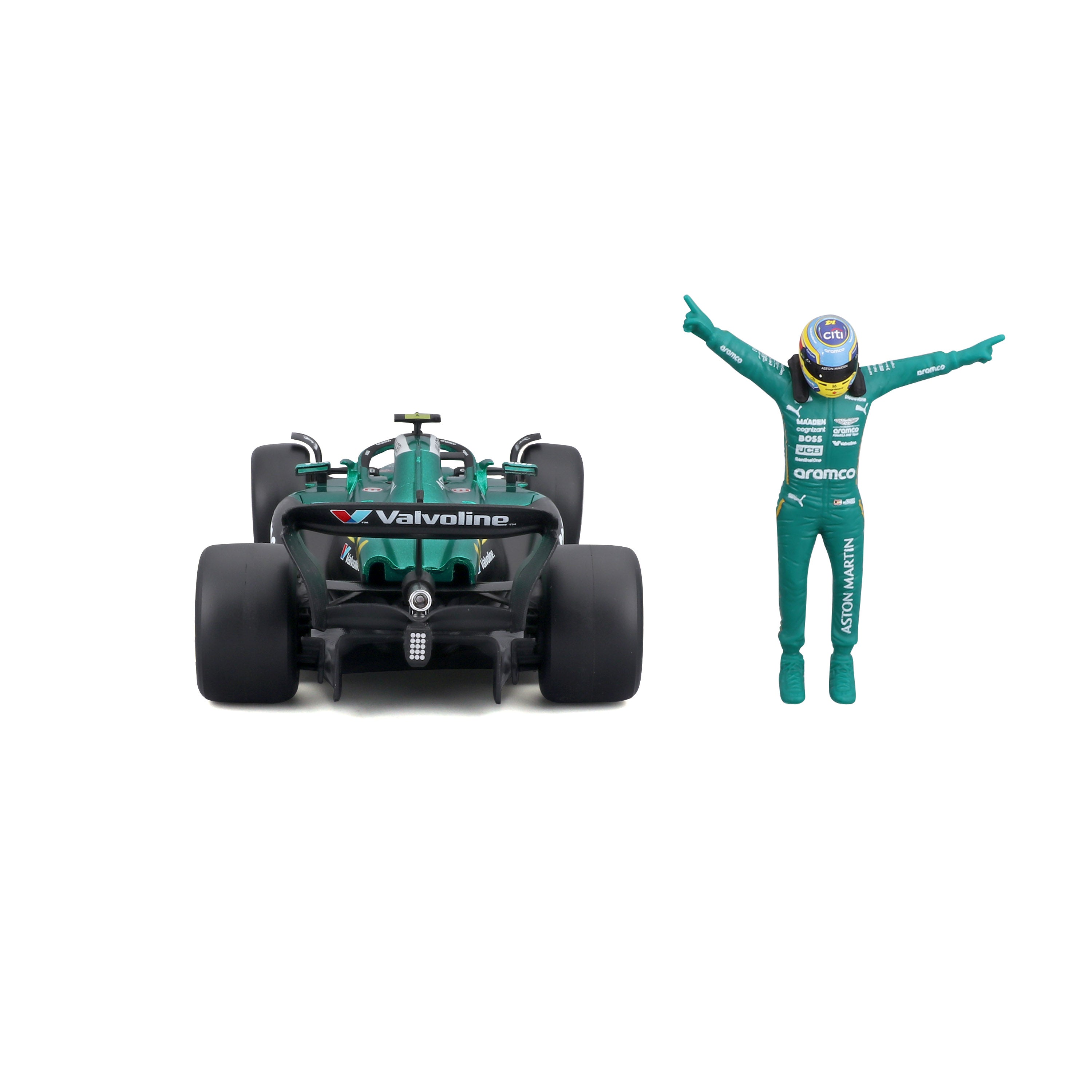 bburago-aston-martin-amr25-14-alonso-con-pilota-1-24-modellino-f1 image 4