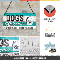 nostalgic-art-pfotenschild-dogs-welcome-insegna-in-metallo-da-appendere-10x20-cm image 4