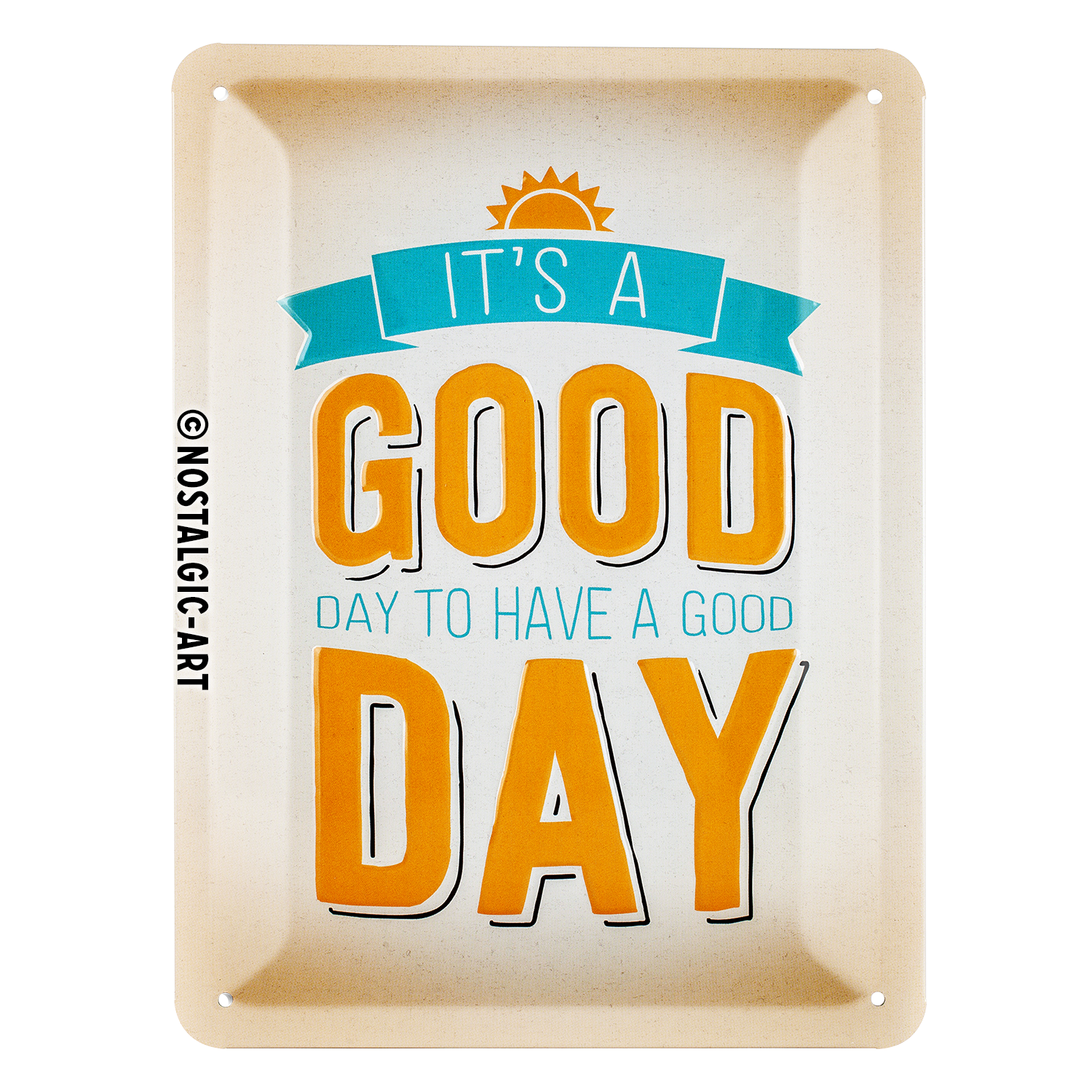 nostalgic-art-it-s-a-good-day-targhetta-metallo-15x20-cm image 1