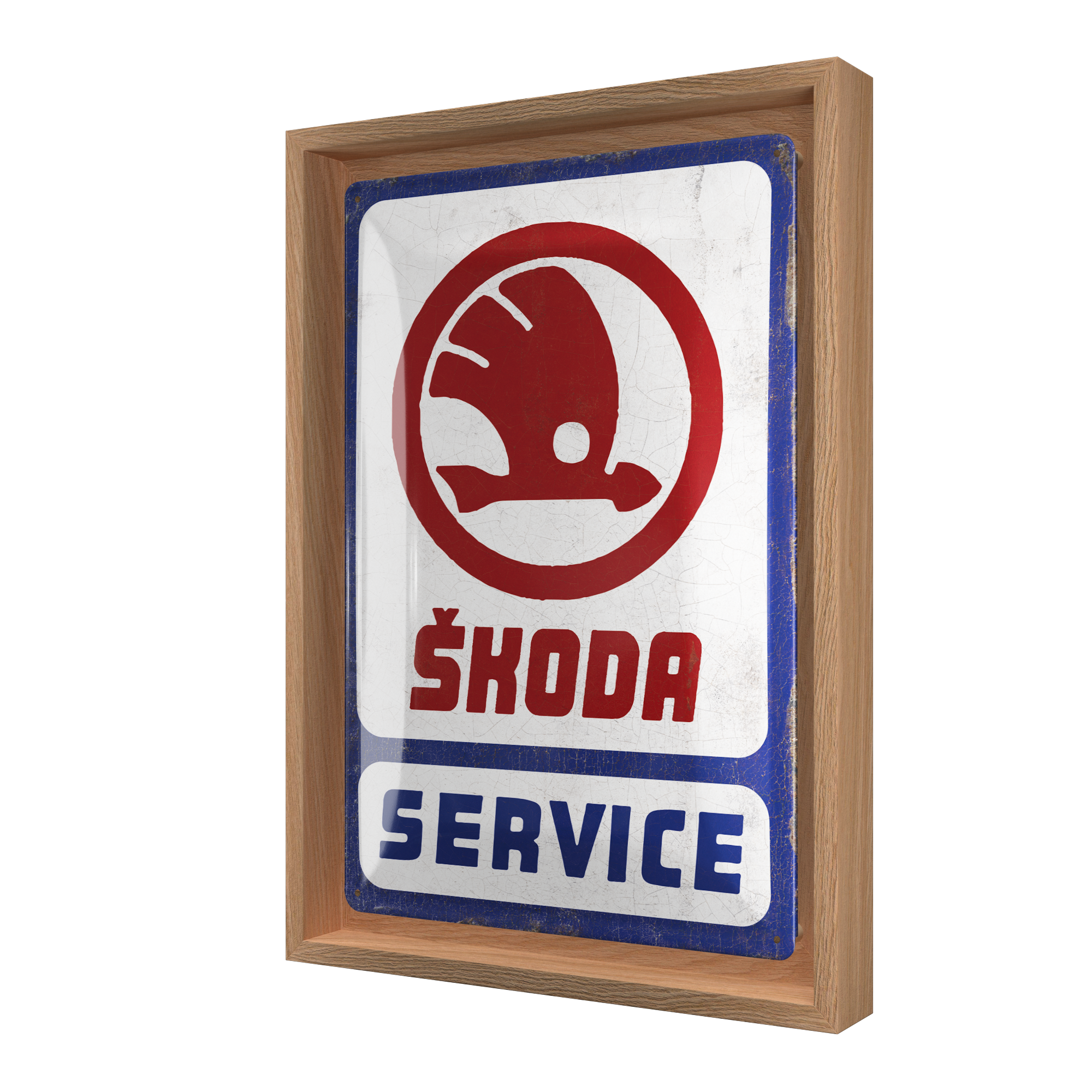nostalgic-art-skoda-service-targa-con-cornice-n-frame-m image 1