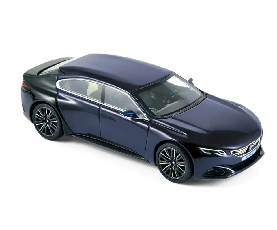 norev-peugeot-concept-car-exalt-2015-modellino-auto-1-43-blu-scuro-nero-lucido image 1