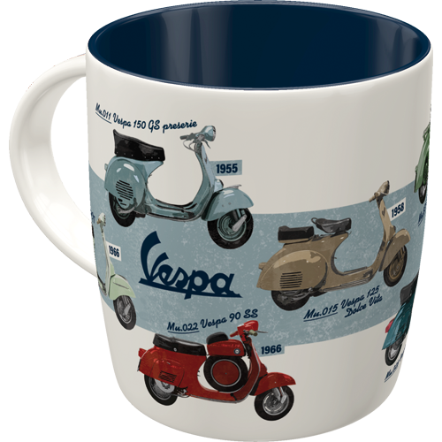 nostalgic-art-vespa-model-chart-tazza-in-ceramica-330-ml image 1