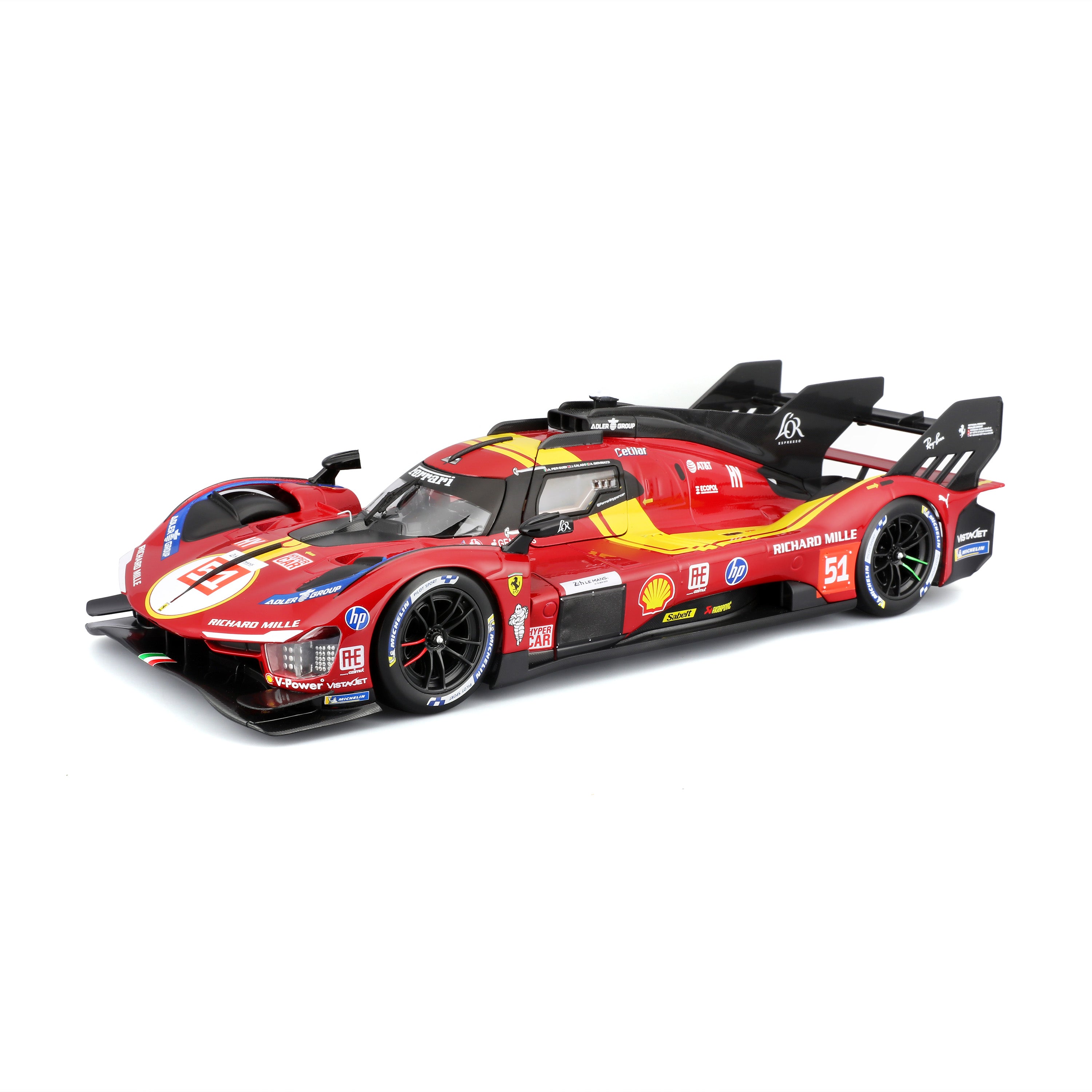 bburago-ferrari-499p-24h-lmh-hypercar-2025-n-51-1-18-modellino-diecast image 1
