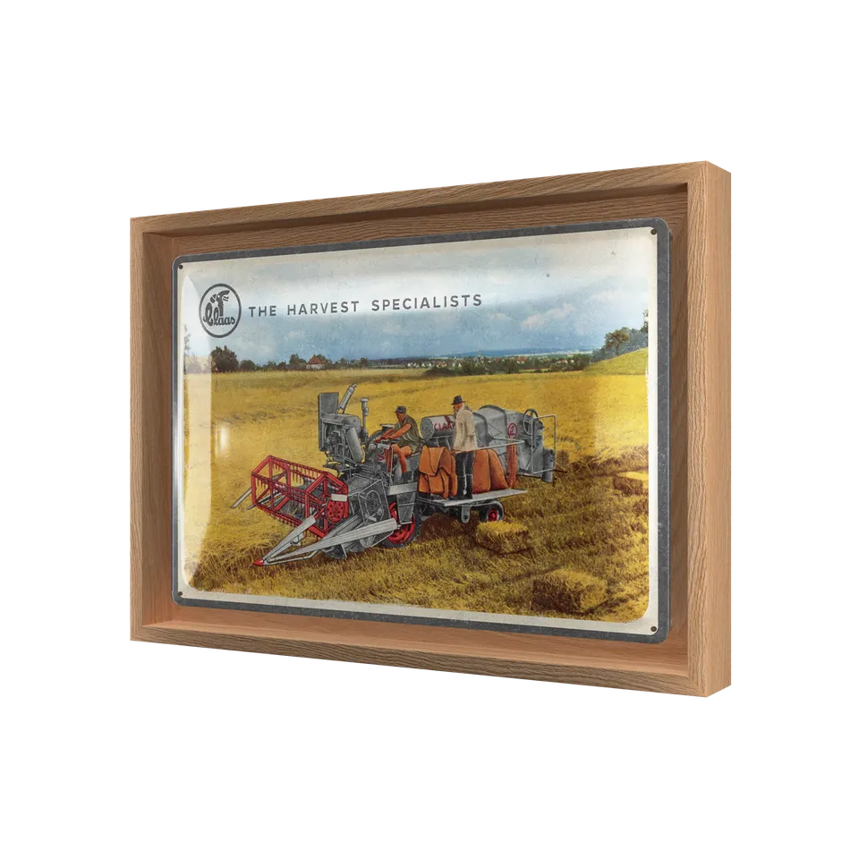 nostalgic-art-claas-the-harvest-specialists-targa-metallo-con-cornice-n-frame-m- image 1