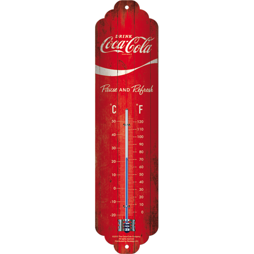 nostalgic-art-coca-cola-logo-red-wave-termometro-6-5x28-cm image 1