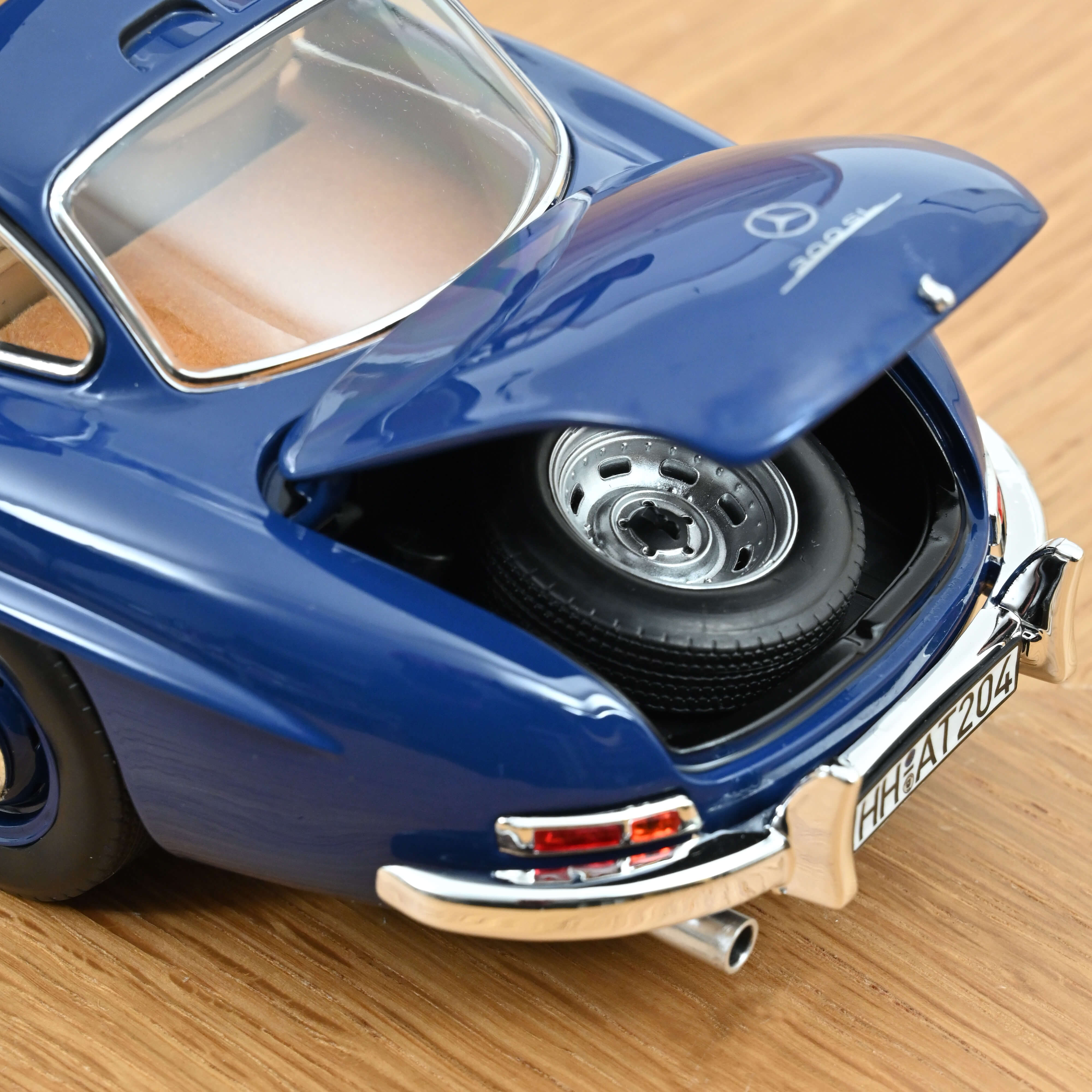 norev-mercedes-benz-300-sl-1954-bleu-modellino-auto-1-18 image 7