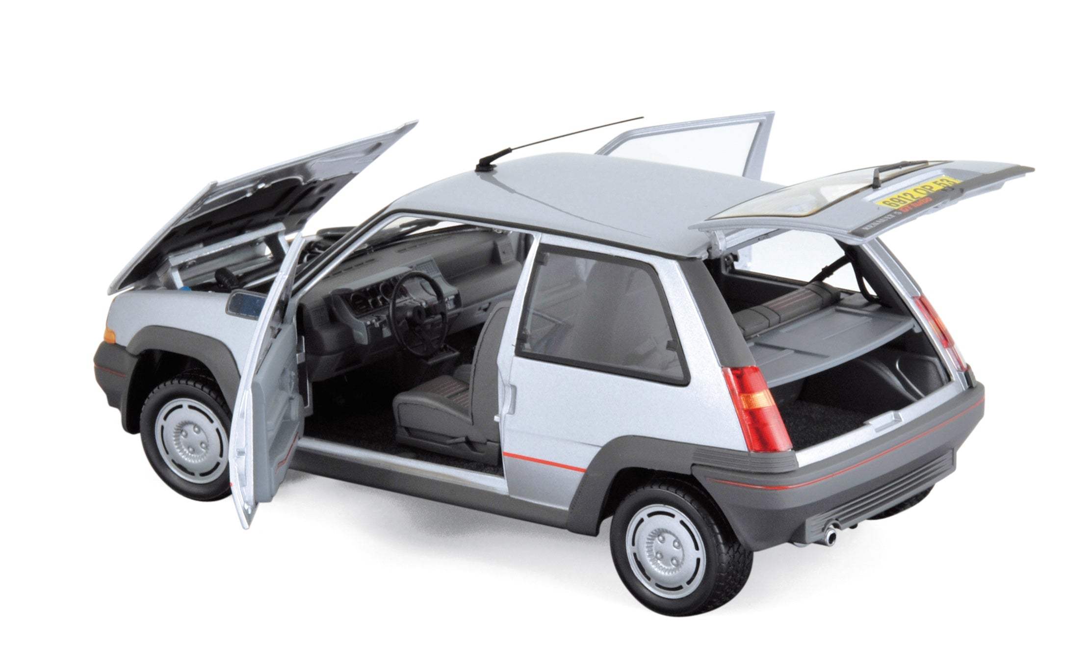 norev-renault-supercinq-gt-turbo-1985-argento-modellino-1-18 image 2