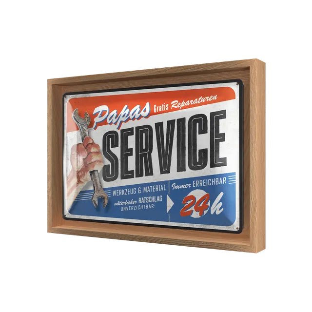 nostalgic-art-papas-service-n-frame-m-edition-cornice-in-legno-con-insegna-in-me image 1