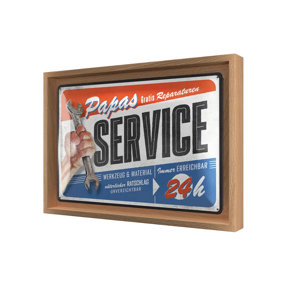 nostalgic-art-papas-service-n-frame-m-edition-cornice-in-legno-con-insegna-in-me image 1
