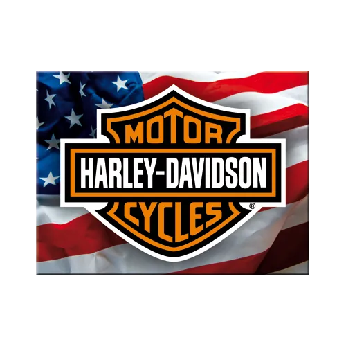 nostalgic-art-harley-davidson-usa-logo-magnete-da-frigo-6x8-cm image 1