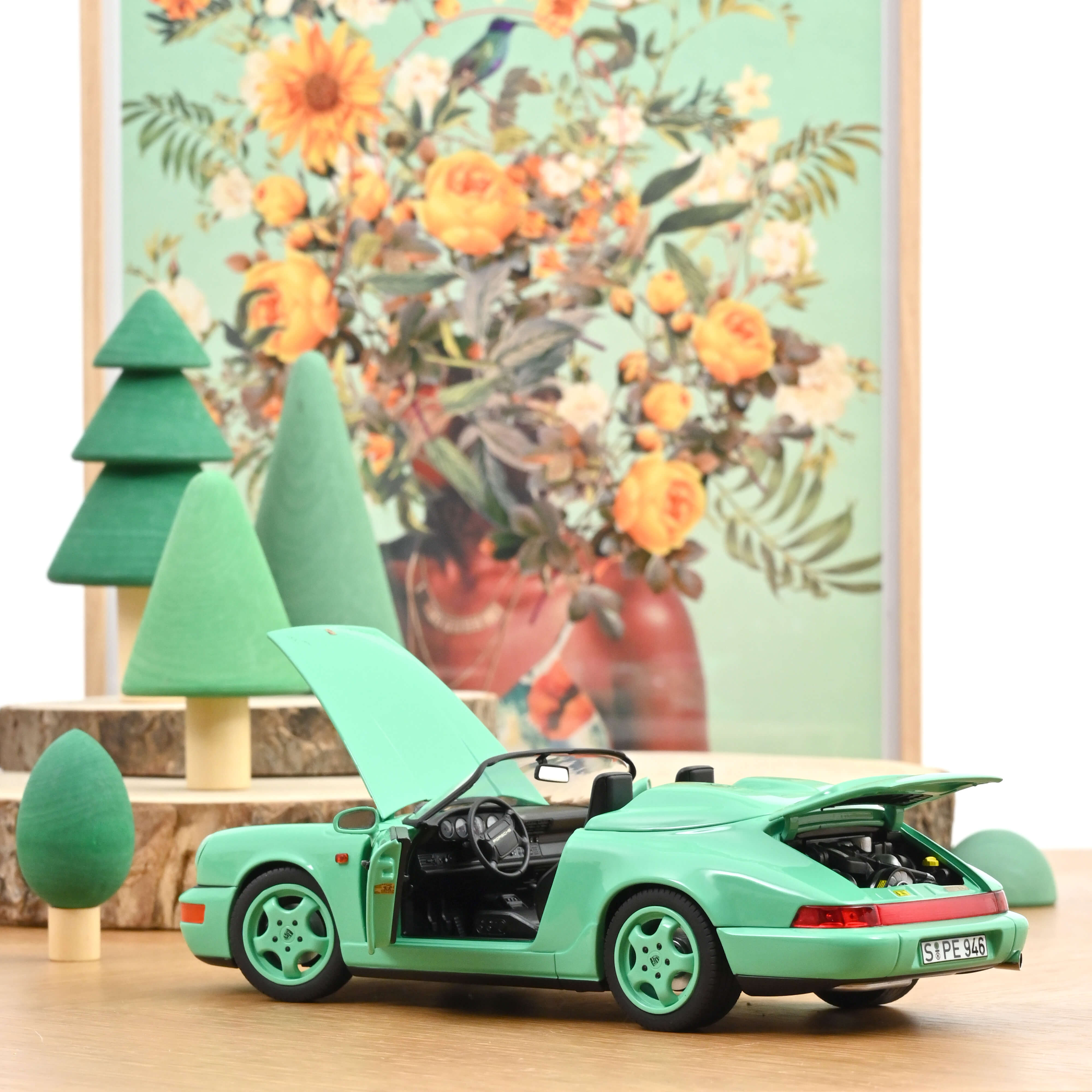 norev-porsche-911-speedster-964-1993-verde-menta-1-18-modellino-200-pz image 2
