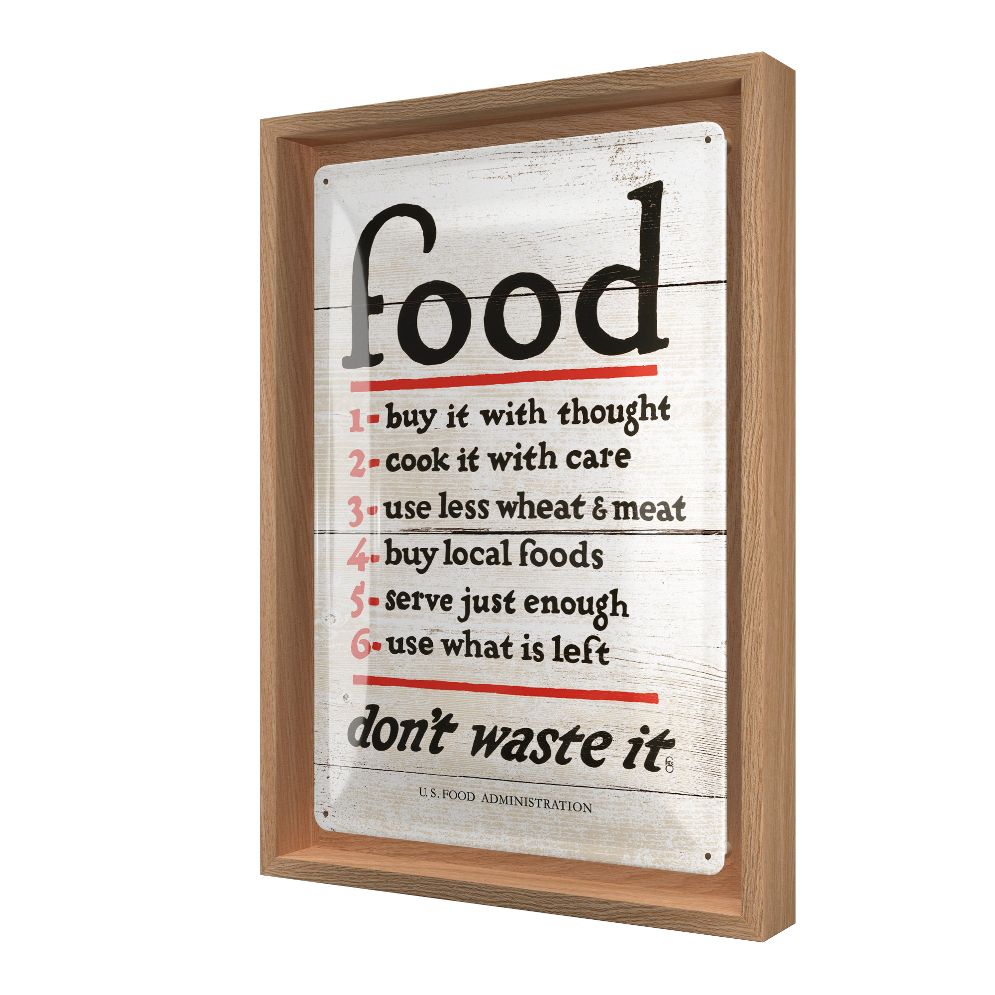 nostalgic-art-food-don-t-waste-it-cornice-n-frame-m-24x33-5-cm image 1