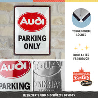 nostalgic-art-audi-parking-only-cartello-in-metallo-30x40-cm image 4