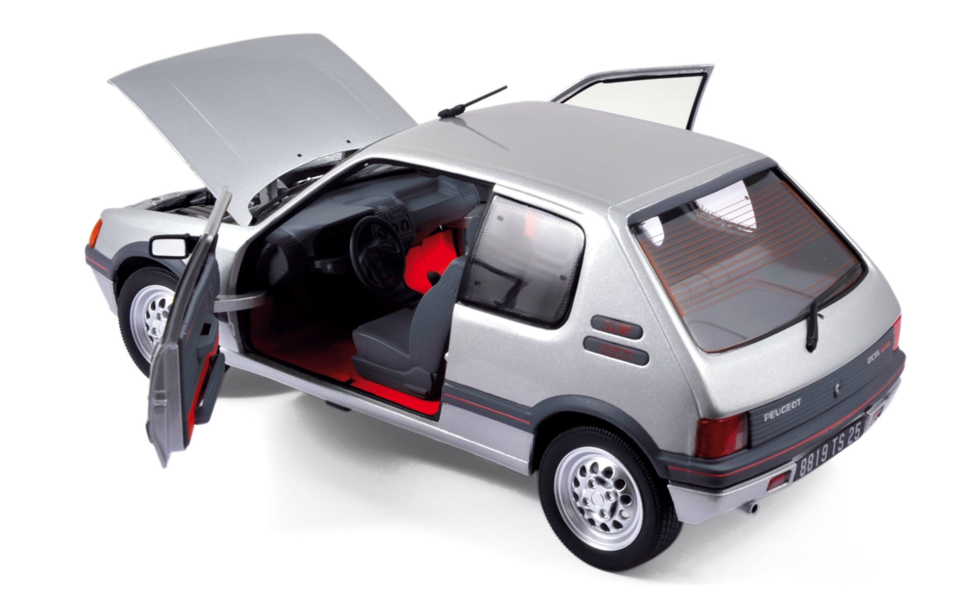 norev-peugeot-205-gti-1-6-1988-grigio-futura-modellino-auto-1-18 image 1