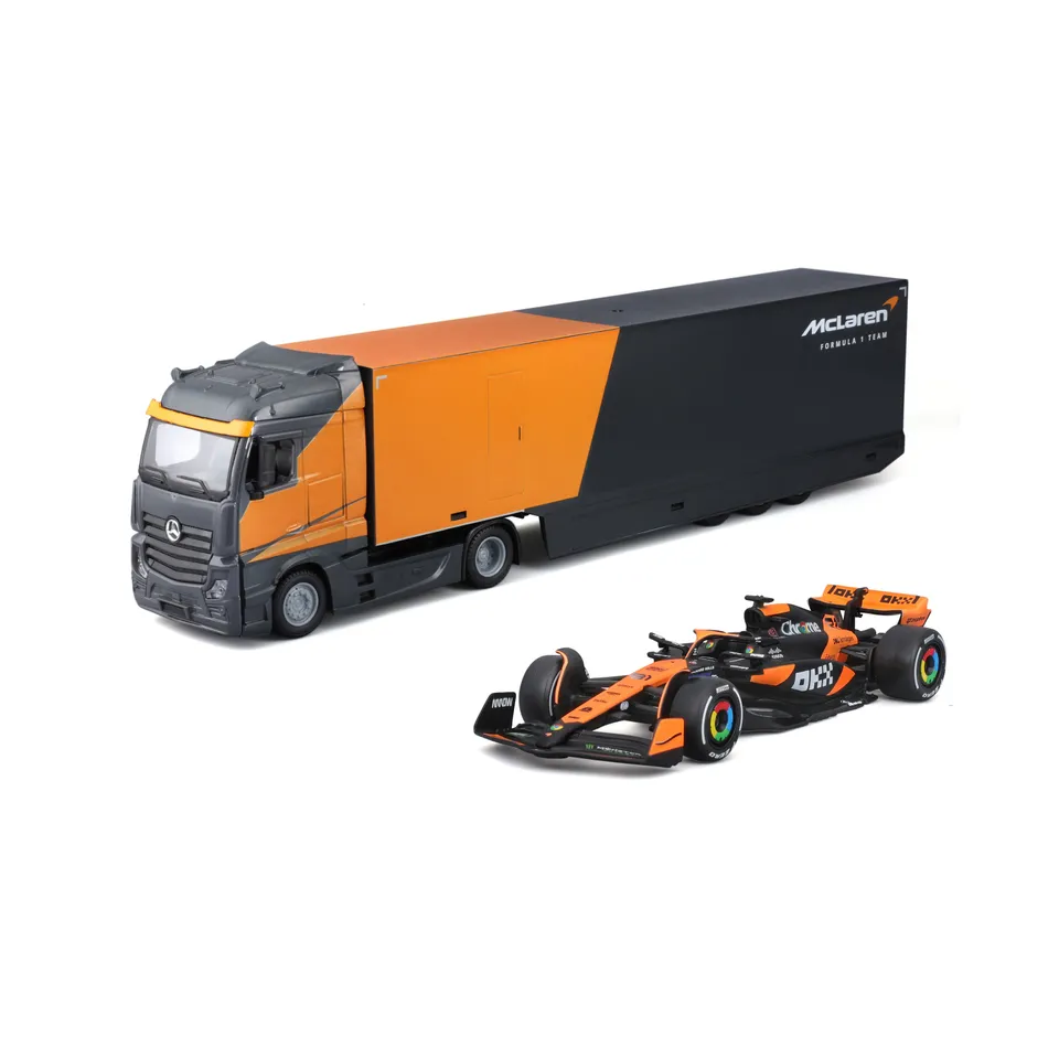 bburago-mercedes-truck-mclaren-mcl38-4-norris-set-1-43 image 1