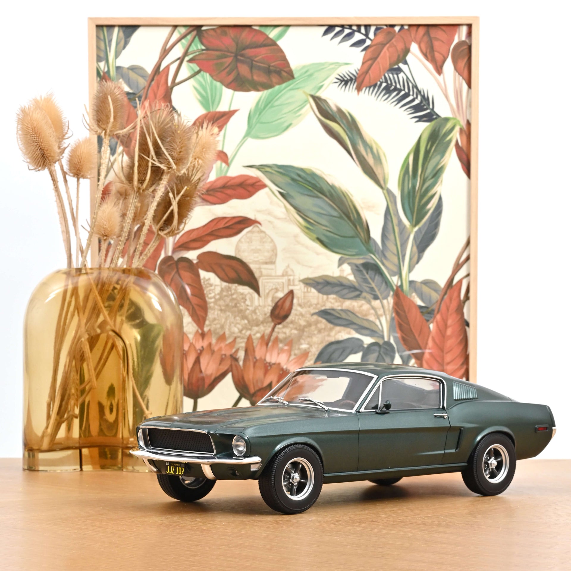 norev-ford-mustang-fastback-1968-satin-green-metallic-1-12-modellino image 1