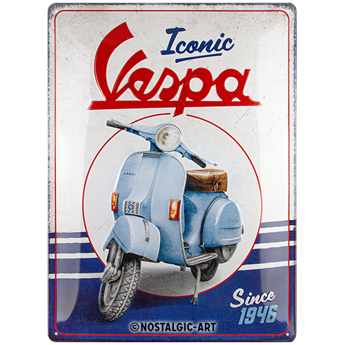 nostalgic-art-vespa-iconic-since-1946-cartello-metallico-30x40-cm image 2