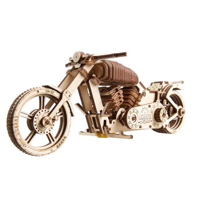 ugears-bike-vm-02-modellino-moto-cruiser-in-legno image 1