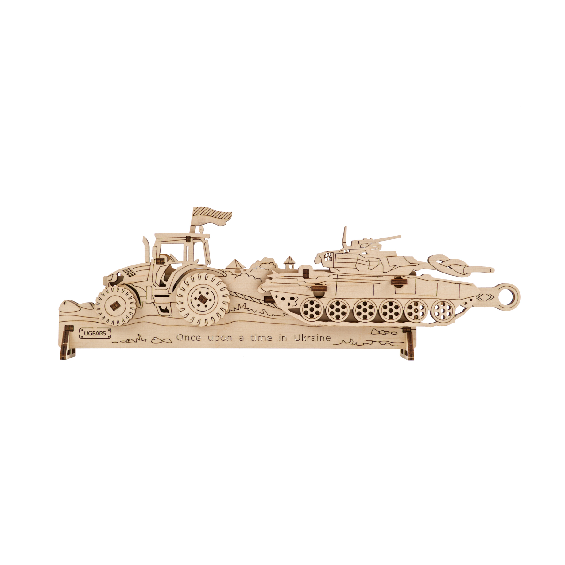 ugears-brave-ua-tractor-modello-meccanico-in-legno-da-costruire image 2