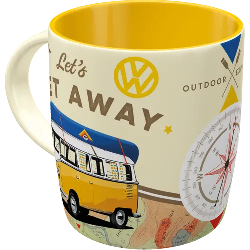 nostalgic-art-vw-bulli-let-s-get-away-tazza-in-ceramica-330-ml image 1