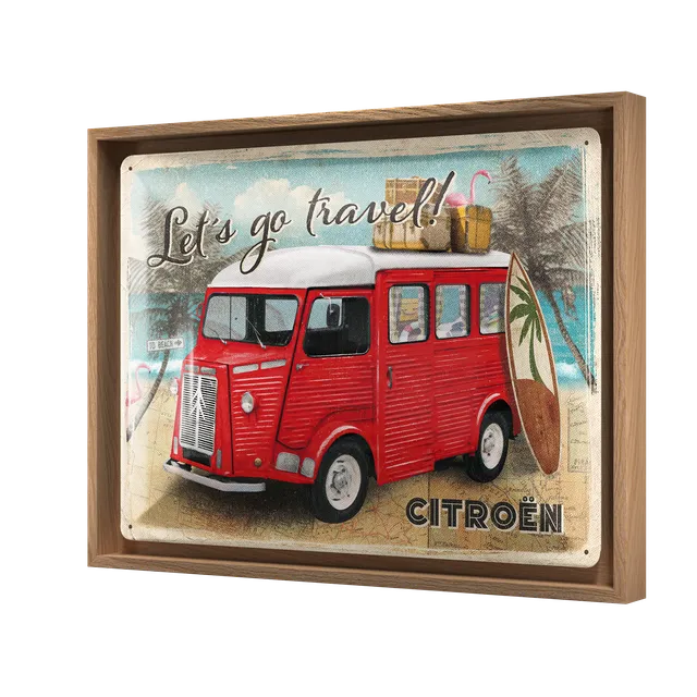 nostalgic-art-citro-n-type-h-let-s-go-travel-n-frame-l-edition-cornice-in-rovere image 1