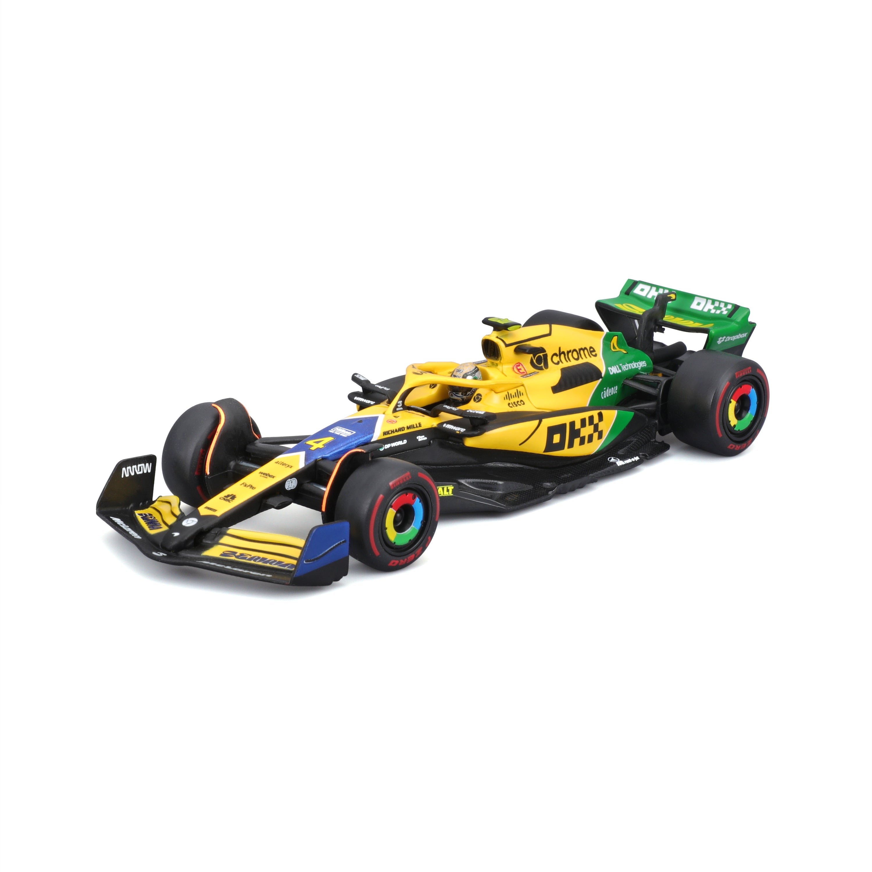bburago-mclaren-f1-mcl38-lando-norris-4-gp-monaco-2024-senna-1-43-con-pilota-e-t image 1